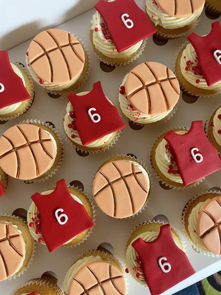 basketball theme cupcakes kids birthday