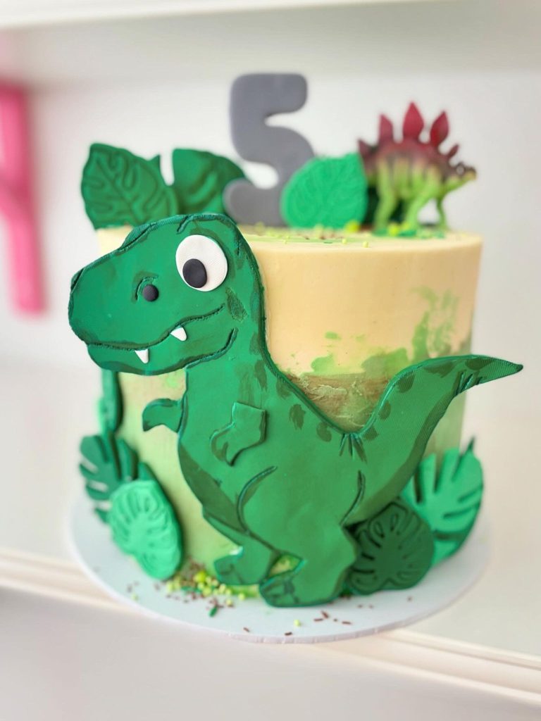 green dinosaur cake t-rex birthday cake perth (2)