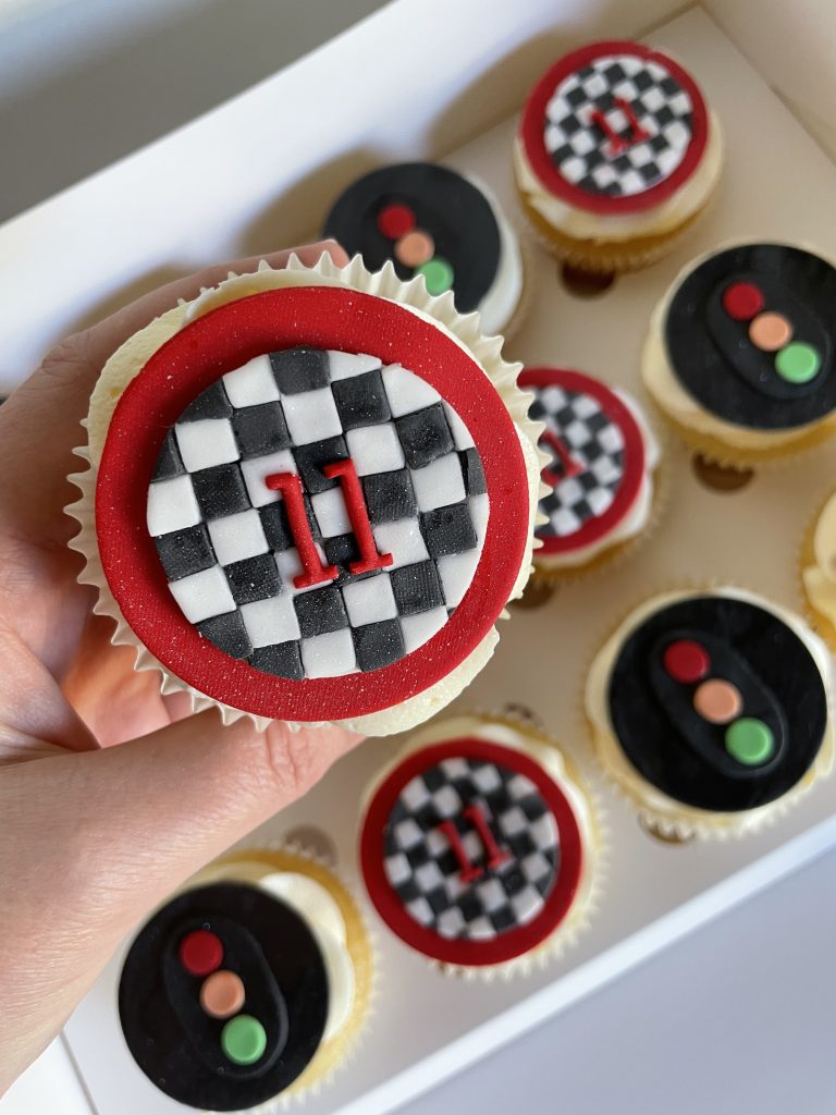 racing theme cupcakes red light party