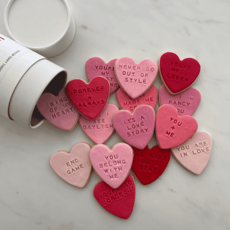 Taylor Swift Themed Mini Conversation Heart Cookies