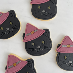 Witch Cat Halloween Cookies